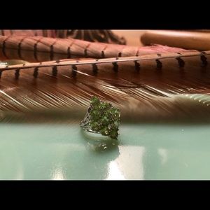 Signed SETA Sterling Peridot Ring